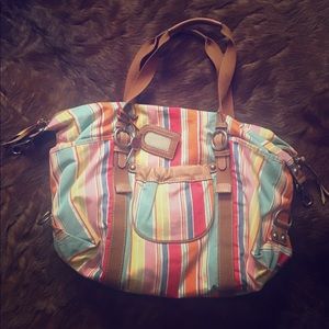 Multi stripe messenger bag, by Fossil